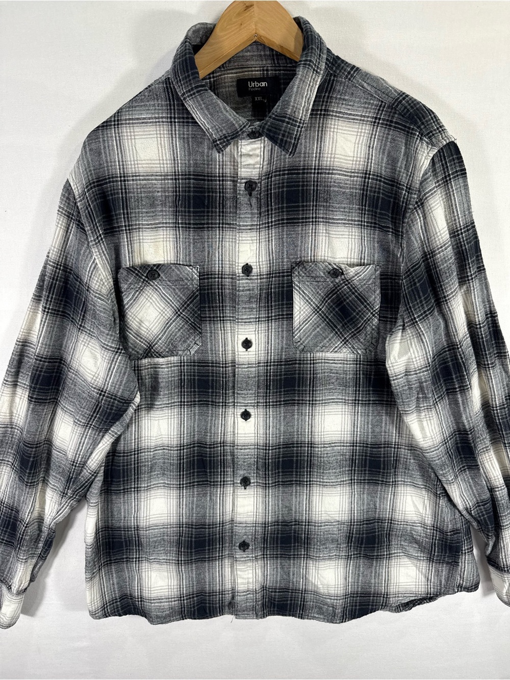urban pipeline Black & White Plaid Button-Up Shirt